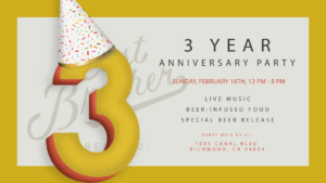 East Brother Beer's 3rd Anniversary Celebration @ East Brother Beer Company Brewery | | |